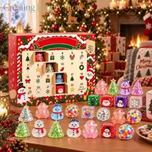 Christmas Squishies Advent Calendar，Christmas Advent Calendar 2026 with Mochi Squishy Toys 24 Day