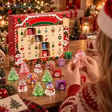 Christmas Squishies Advent Calendar，Christmas Advent Calendar 2026 with Mochi Squishy Toys 24 Day